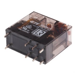 1 pcs - TE Connectivity PCB Mount Power Relay, 12V dc Coil, 8A Switching Current, DPDT