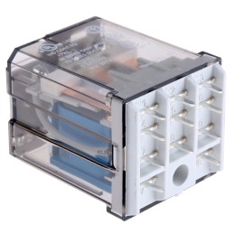 1 pcs - Finder PCB Mount Power Relay, 12V dc Coil, 15A Switching Current, 3PDT