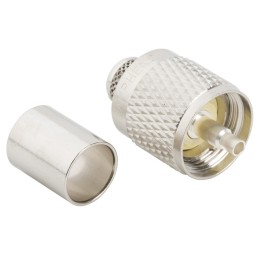 1 pcs - Amphenol RF, Plug Cable Mount UHF Connector, Crimp Termination, Straight Body