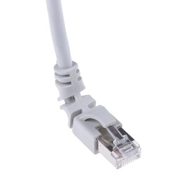 1 pcs - Weidmuller Cat6 Right Angle Male RJ45 to Straight Male RJ45 Ethernet Cable, S/FTP, Grey LSZH Sheath, 1.5m, Halogen Free
