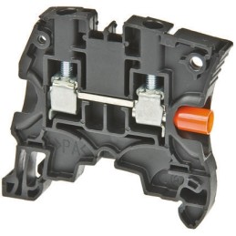 10 pcs - Entrelec ZS6 Series Black Feed Through Terminal Block, 6mm², Double-Level, Screw Termination, ATEX