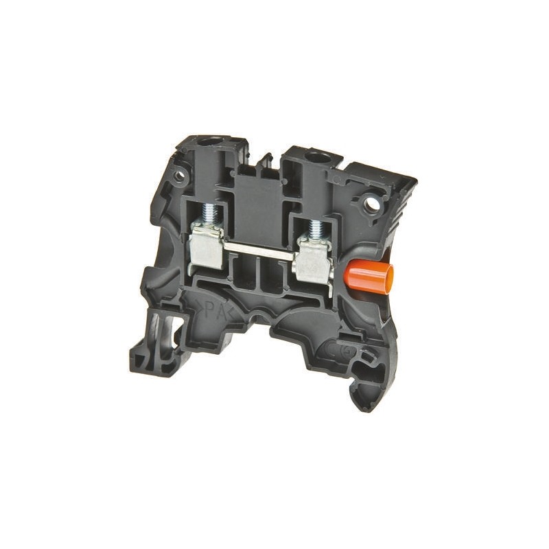 10 pcs - Entrelec ZS6 Series Black Feed Through Terminal Block, 6mm², Double-Level, Screw Termination, ATEX