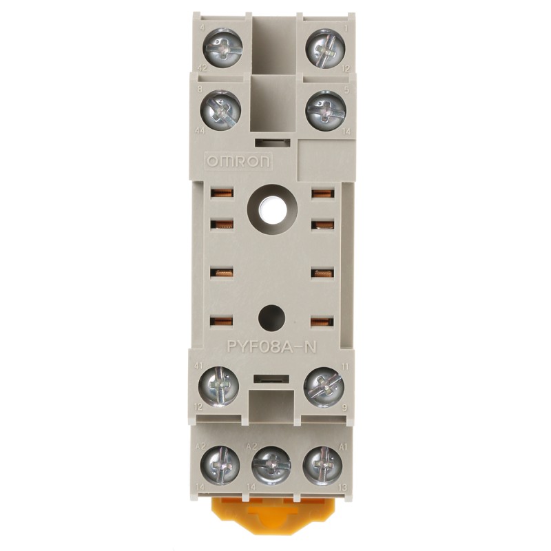 1 pcs - Omron 8 Pin 250V ac DIN Rail Relay Socket, for use with MY2IN, MY2IN1, MY2IN1-D2, MY2IN-CR, MY2IN-D2, MY2N, MY2N1,