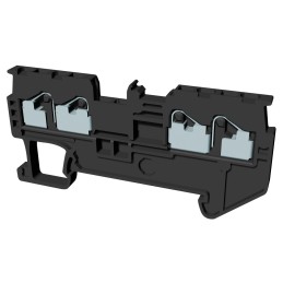 10 pcs - Omron XW5T Series Grey Non-Fused DIN Rail Terminal, 1.5mm², Single-Level, Push In Termination