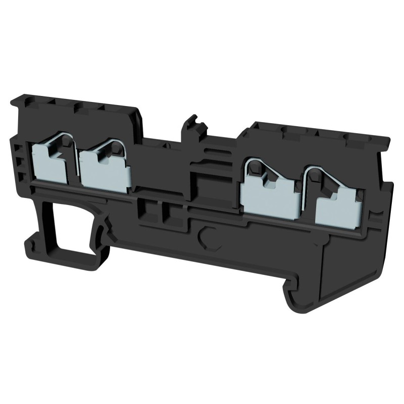 10 pcs - Omron XW5T Series Grey Non-Fused DIN Rail Terminal, 1.5mm², Single-Level, Push In Termination