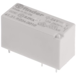 1 pcs - Finder PCB Mount Power Relay, 24V dc Coil, 12A Switching Current, SPDT