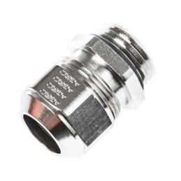 1 pcs - SES Sterling A1 Series Metallic Nickel Plated Brass Cable Gland, PG9 Thread, 6mm Min, 10.5mm Max, IP68