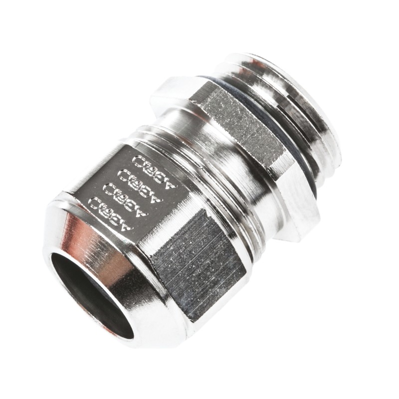 1 pcs - SES Sterling A1 Series Metallic Nickel Plated Brass Cable Gland, PG9 Thread, 6mm Min, 10.5mm Max, IP68