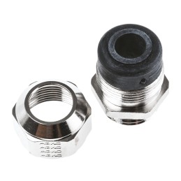 1 pcs - SES Sterling A1 Series Metallic Nickel Plated Brass Cable Gland, PG9 Thread, 6mm Min, 10.5mm Max, IP68