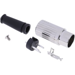 1 pcs - RS PRO 6 Pole Din Plug, 1A, 100 V ac, Push Lock, Male, Cable Mount