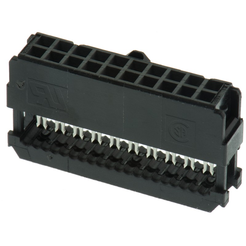 1 pcs - TE Connectivity 20-Way IDC Connector Socket for Cable Mount, 2-Row