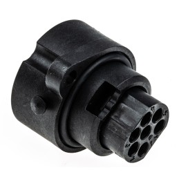 1 pcs - Amphenol Industrial Circular Connector, 6 + PE Contacts, Panel Mount, Socket, Female, IP65, IP67, Ecomate Series