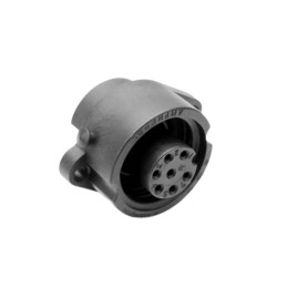 1 pcs - Amphenol Industrial Circular Connector, 6 + PE Contacts, Panel Mount, Socket, Female, IP65, IP67, Ecomate Series