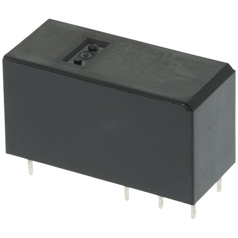 1 pcs - Omron PCB Mount Power Relay, 24V dc Coil, 8A Switching Current, DPDT