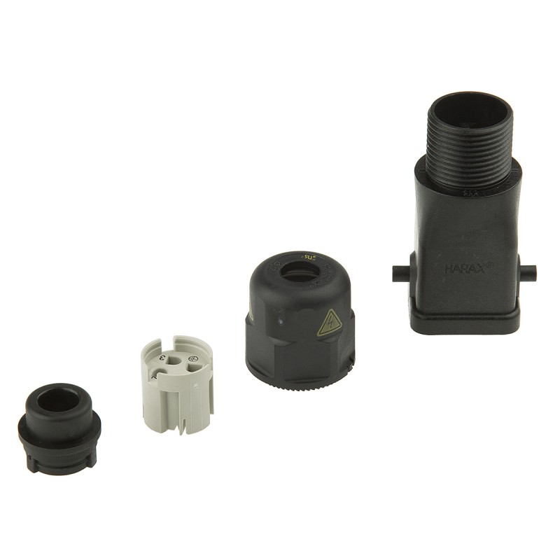 10 pcs - HARTING Heavy Duty Power Connector Module, 10A, Female, Han A Series, 3 Contacts