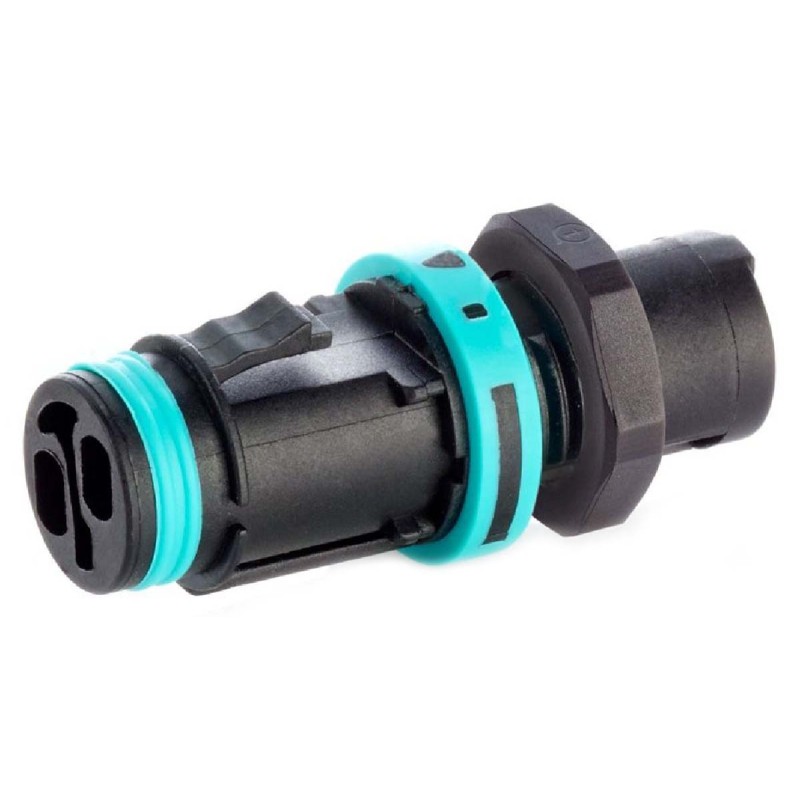 1 pcs - RS PRO Tee Socket, 2-Pole, Female, 1-Way, Panel Mount, 10A, IP68