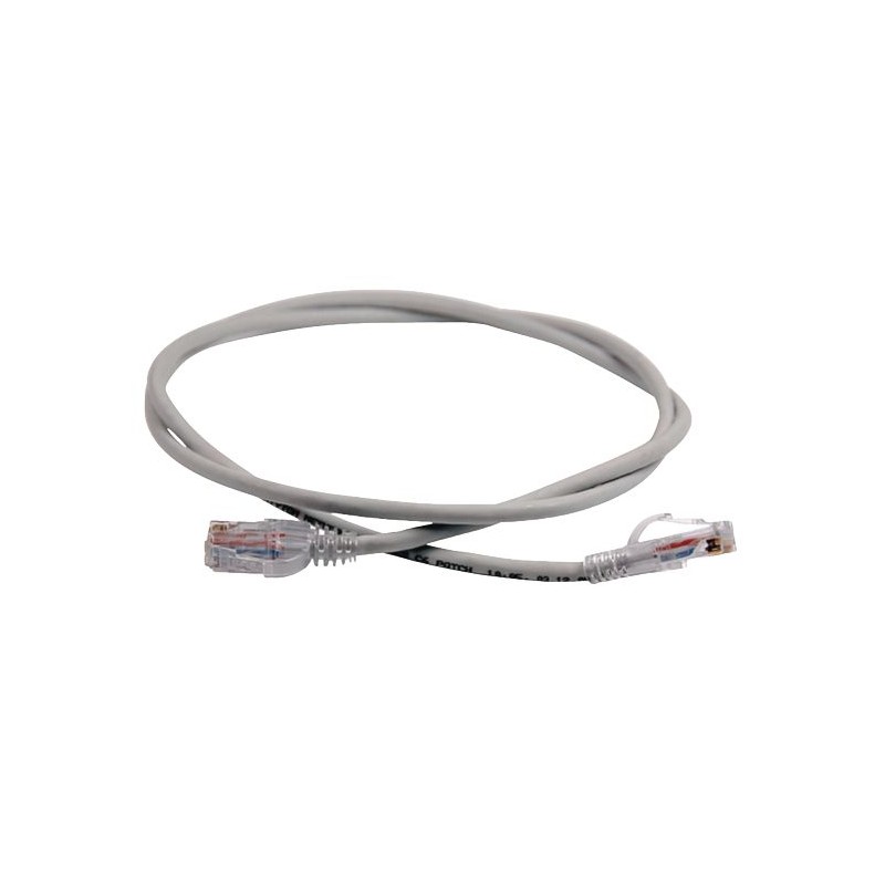 1 pcs - Polyco Healthline Cat6 Straight Male RJ45 to Straight Male RJ45 Ethernet Cable, Unshielded, Grey LSZH Sheath, 2m