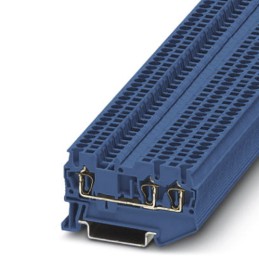 1 pcs - Phoenix Contact ST 1.5-TWIN BU Series Blue Feed Through Terminal Block, Single-Level, Spring Clamp Termination
