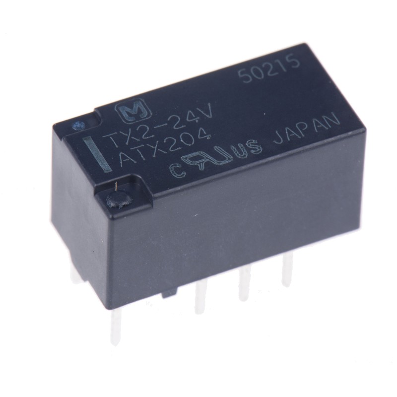 1 pcs - Panasonic Surface Mount Signal Relay, 24V dc Coil, 2A Switching Current, DPDT