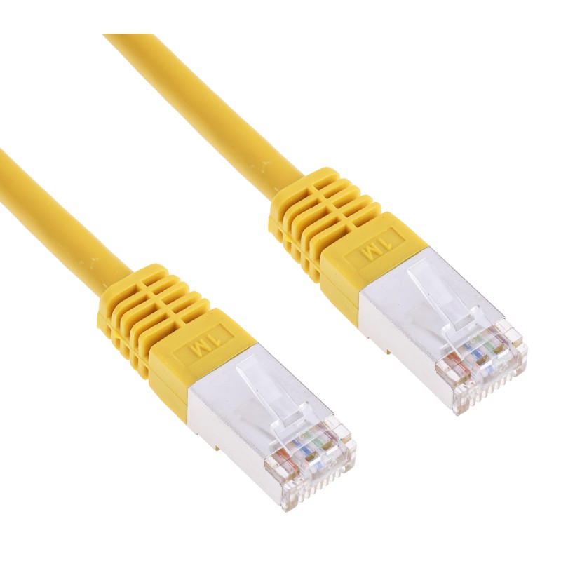 1 pcs - RS PRO Cat6 Male RJ45 to Male RJ45 Ethernet Cable, S/FTP, Yellow PVC Sheath, 1m