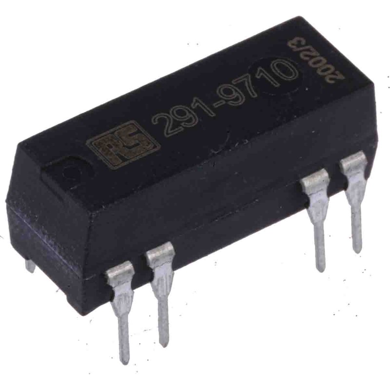1 pcs - RS PRO PCB Mount Reed Relay, 5V dc Coil, SPST, 200V dc Max, 1 A Max, 500Ω