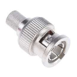 1 pcs - Telegartner, Plug Cable Mount BNC Connector, 75Ω, Crimp Termination, Straight Body