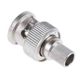 1 pcs - Telegartner, Plug Cable Mount BNC Connector, 75Ω, Crimp Termination, Straight Body