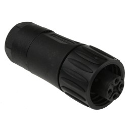 1 pcs - Amphenol Industrial Circular Connector, 3 + PE Contacts, Cable Mount, Socket, IP65, IP67, Ecomate Series