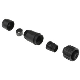 1 pcs - Amphenol Industrial Circular Connector, 3 + PE Contacts, Cable Mount, Socket, IP65, IP67, Ecomate Series