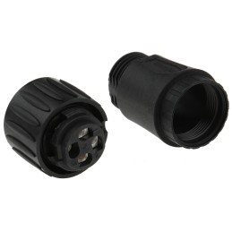 1 pcs - Amphenol Industrial Circular Connector, 3 + PE Contacts, Cable Mount, Socket, IP65, IP67, Ecomate Series