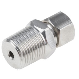 1 pcs - RS PRO In-Line Thermocouple Compression Fitting for Use with Thermocouple, 1/2 NPT, 4.5mm Probe, RoHS Compliant Standard
