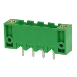 10 pcs - RS PRO 5.0mm Pitch 4 Way Pluggable Terminal Block, Header, Through Hole, Solder Termination