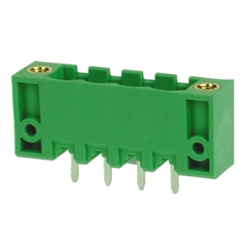 10 pcs - RS PRO 5.0mm Pitch 4 Way Pluggable Terminal Block, Header, Through Hole, Solder Termination