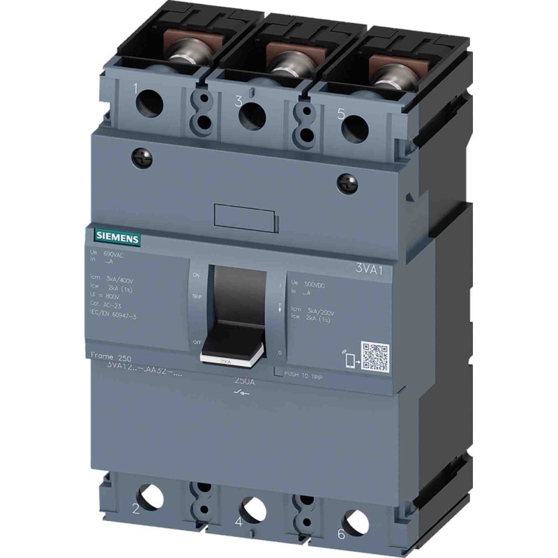 1 pcs - Siemens 3P Pole Isolator Switch - 250A Maximum Current, IP40
