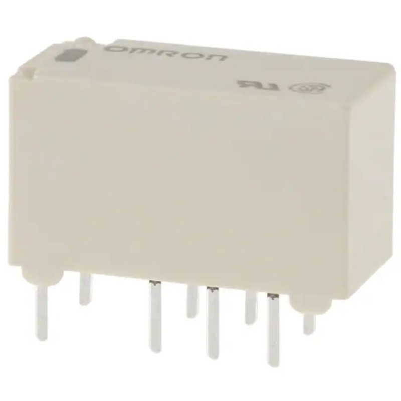 1 pcs - Omron Surface Mount Signal Relay, 12V dc Coil, 2A Switching Current, DPDT