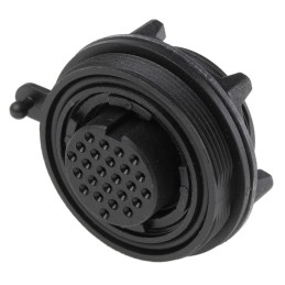 1 pcs - Bulgin Circular Connector, 25 Contacts, Panel Mount, Socket, Female, IP68, Standard Buccaneer Series