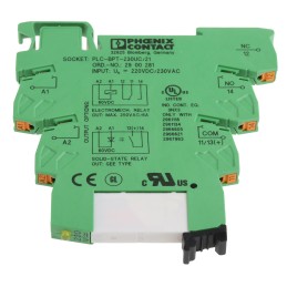 1 pcs - Phoenix Contact PLC-RPT-230UC/21 Series Interface Relay, DIN Rail Mount, 230V ac/dc Coil, SPDT, 1-Pole