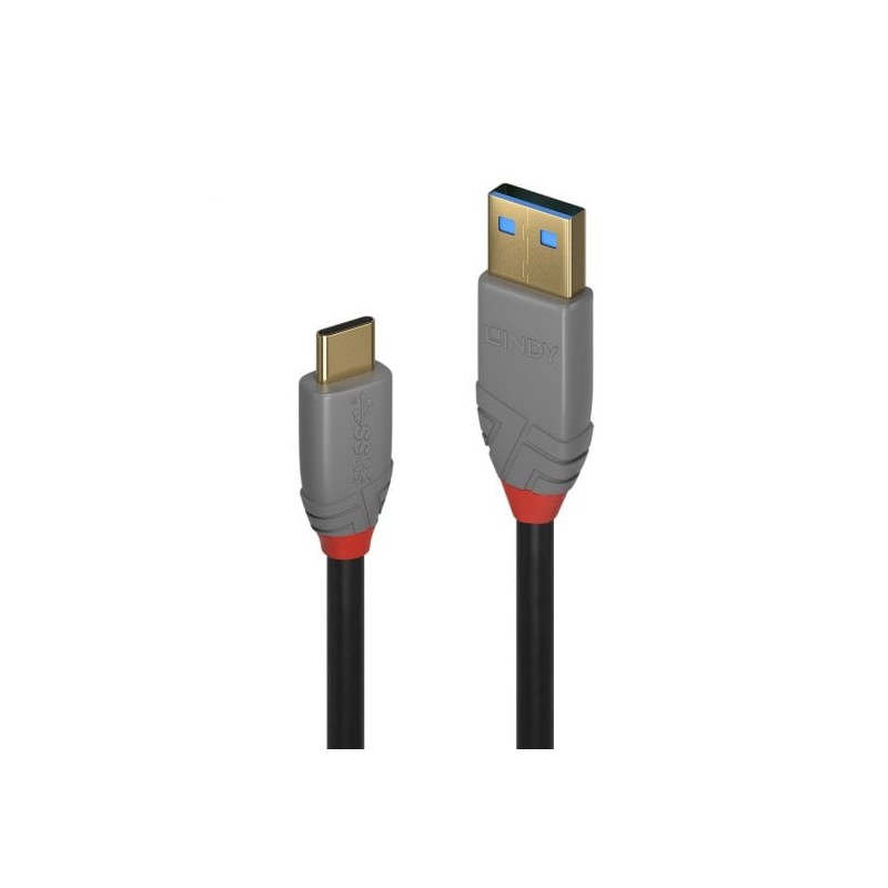 1 pcs - Lindy Electronics USB 3.2 Cable, Male USB C to Male USB A Cable, 1m