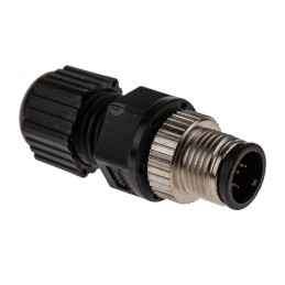 1 pcs - TE Connectivity Circular Connector, 5 Contacts, Cable Mount, M12 Connector, Plug, Male, IP67, M12 Series
