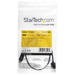 1 pcs - StarTech.com USB 2.0 Cable, Male USB C to Male USB A Cable, 0.5m