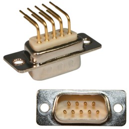 1 pcs - Norcomp SEAL-D 9 Way Right Angle Plug-In Mount D-sub Connector Plug, 2.769mm Pitch