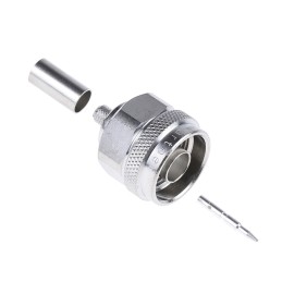 1 pcs - Telegartner, Plug Cable Mount N Connector, 50Ω, Crimp Termination, Straight Body