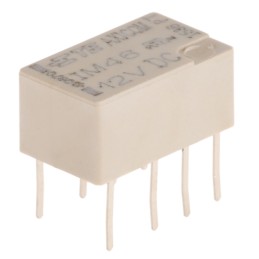 1 pcs - TE Connectivity PCB Mount Latching Signal Relay, 12V dc Coil, 2A Switching Current, DPDT