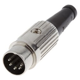 1 pcs - Deltron 6 Pole Din Plug, DIN 41524, DIN 45322, DIN 45326, DIN 45327, DIN 45329, 2A, 34 V ac/dc, Lockable, Male, Cable