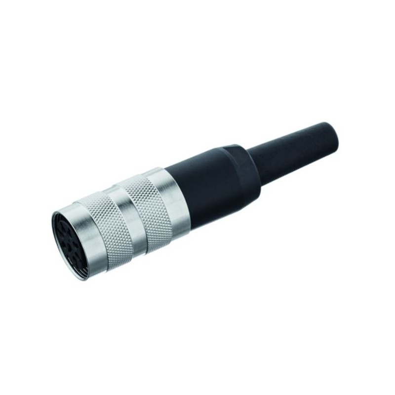 1 pcs - Amphenol Industrial, T34 6 Pole M16 Din, DIN EN 61076-2-106, 5A, 300 V IP40, Screw Coupling, Female, Cable Mount