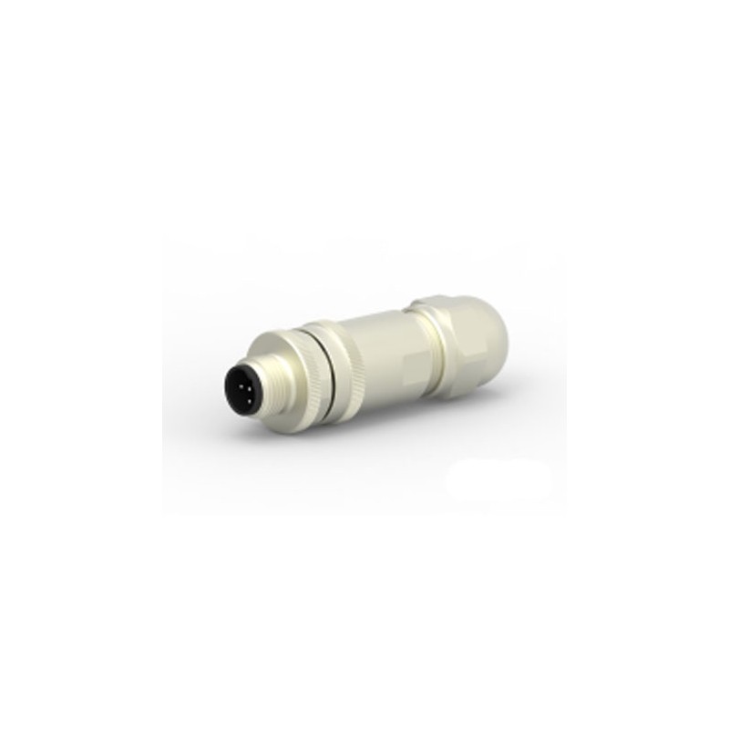 1 pcs - TE Connectivity Circular Connector, 5 Contacts, Cable Mount, M12 Connector, Plug, Male, IP67, T411 Series