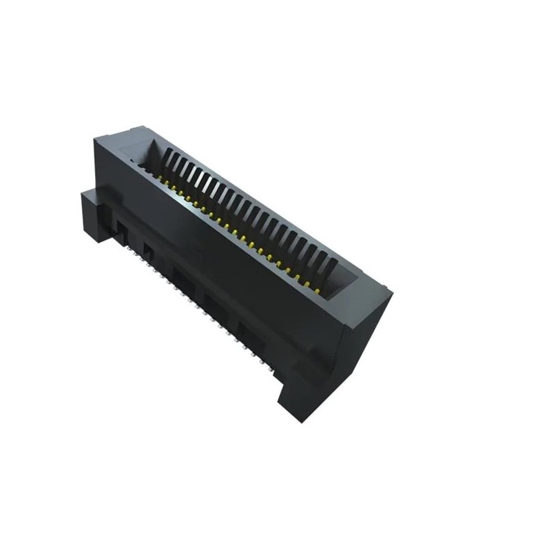 1 pcs - Samtec HSEC8-RA Series Right Angle Female Edge Connector, Surface Mount, 20-Contacts, 0.8mm Pitch, 2-Row