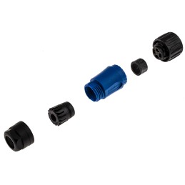 1 pcs - Amphenol Circular Connector, 3 + PE Contacts, Cable Mount, Socket, Female, IP65, IP67, Ecomate Series