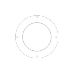 1 pcs : 109-1069 - Fan Filters & Accessories Inlet Nozzle for 133mm Centrifugal Fan and 9TJ48P0H01/9W1TJ48P0H61, Silver