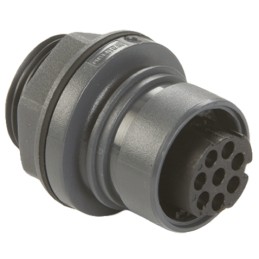 1 pcs - Bulgin Circular Connector, 8 Contacts, Front Mount, Socket, Female, IP66, IP68, IP69K, Buccaneer 6000 Series